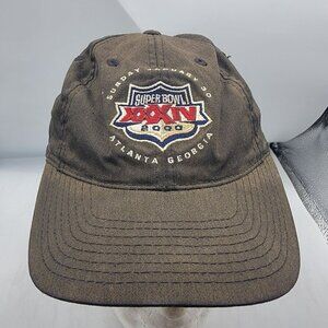 Vintage Super Bowl XXXIV 2000 Atlanta Georgia Adults Black Hat Cap Adjustable